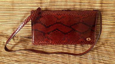 RARA borsa C3 vintage artigianale '70 vero pitone