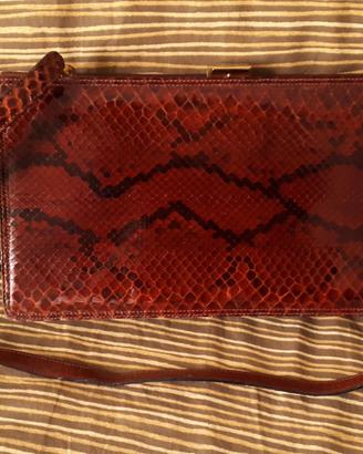 RARA borsa C3 vintage artigianale '70 vero pitone