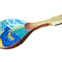Mandolino ceramica vietrese decorato a mano