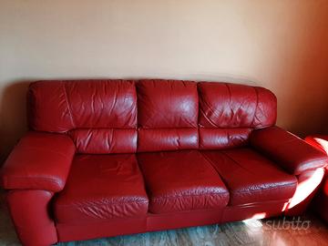  Divani 2 e 3 posti in vera pelle 