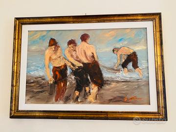 QUADRO "Rete pescatori" G.Ajello 1979