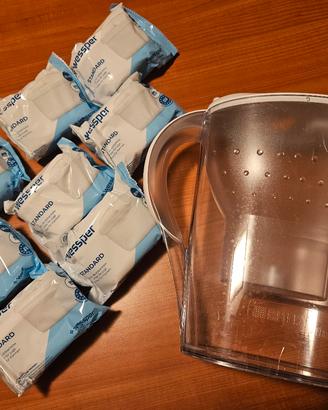 Caraffa Brita con 8 filtri nuovi