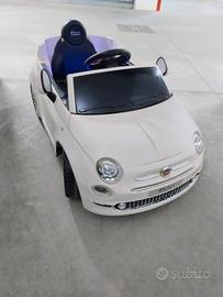 Auto Elettrica per Bambini Fiat 500 Bianca