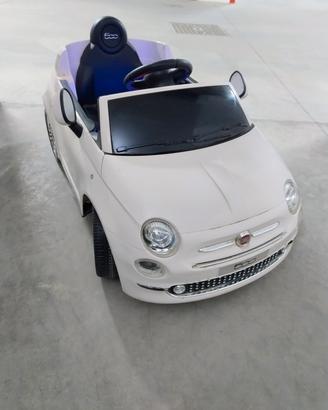 Auto Elettrica per Bambini Fiat 500 Bianca