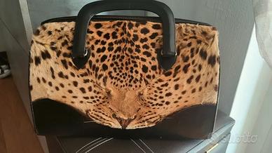 Borsa Vintage vera pelle di leopardo