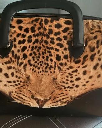Borsa Vintage vera pelle di leopardo