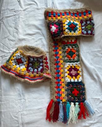 Cappellino e sciarpa donna in lana