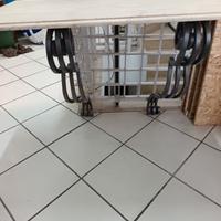 consolle in ferro battuto e marmo