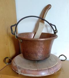 SET POLENTA PAIOLO IN RAME 