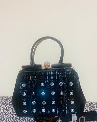 Borsa lucida nera