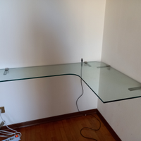 Scrivania in vetro temperato