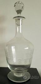 Bottiglia vintage cristallo francese
