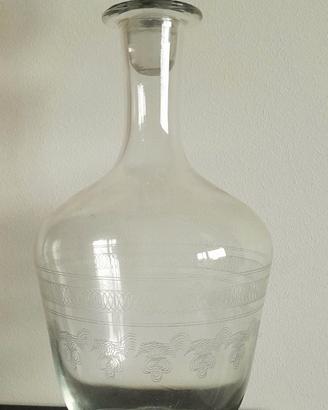 Bottiglia vintage cristallo francese