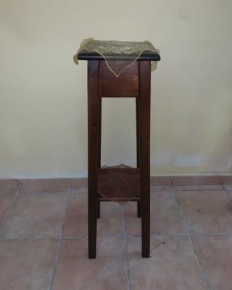 Colonna Porta Piante / Piedistallo in Legno Scuro