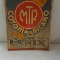 targa pubblicitaria vintage in cartone