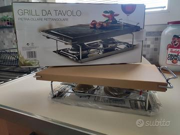 Griglia da tavolo piano in pietra