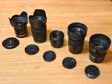 Lenti  Sony e  Nikon - obiettivi per fotocamera
