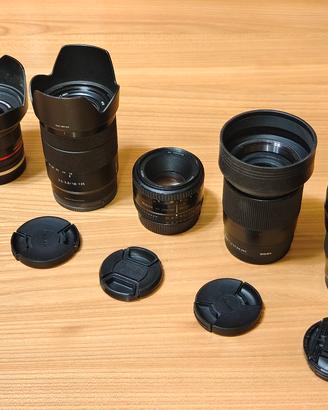Lenti  Sony e  Nikon - obiettivi per fotocamera