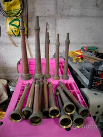 Lancia idrante rame e ottone vintage