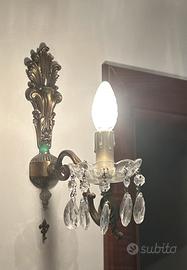 3 applique con gocce di cristallo