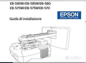 Lavagna LIM e proiettore EPSON con telecomando