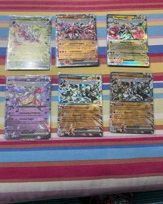 Lotto 6 carte pokemon ex teracristal