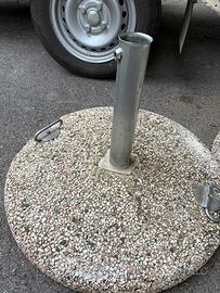Base per ombrellone da esterno con fusto in ferro