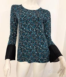MICHAEL KORS Maglia blu azzurra nera fantasia