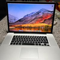 Apple MacBook Pro 17 pollici 500 ssd 8gb ram