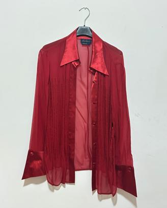 Camicia Luisa Spagnoli 100% seta rossa Tg L
