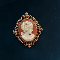 Spilla cammeo vintage Avon dorata anni ’70/’80