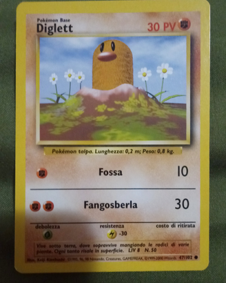 Carta Pokemon DIGLETT 1999-2000 Wizards