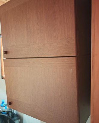 Pensile da bagno/ muro in legno a 2 ante 