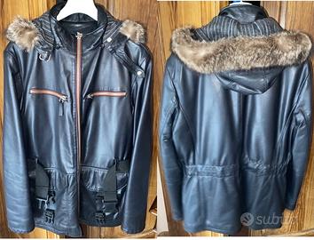 Giubbotto in vera pelle e pelliccia