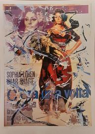 Mimmo Rotella,C'era una Volta,Seridecollage 100x70