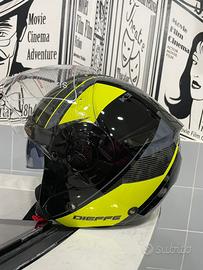 CASCO DIEFFE NERO E GIALLO LUCIDO