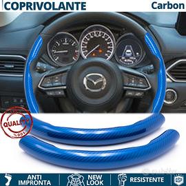 COPRIVOLANTE per MAZDA Effetto FIBRA CARBONIO Blu