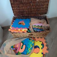 tappeto bambini, quadrati puzzle