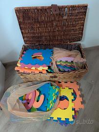 tappeto bambini, quadrati puzzle