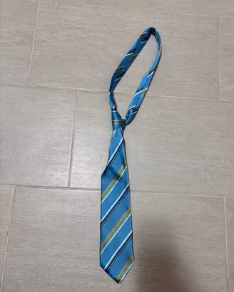 Cravatta Egon von Fürstenberg 100% seta azzurra