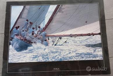 Poster barca a vela Tuiga in cornice a giorno