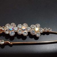 SPILLA gioiello - graffetta bianca / oro