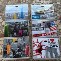 Scarpiera con stampe americane