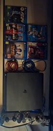 ps4 slim+5 giochi+2 controller+2 cavi 5m