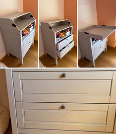 Fasciatoio/cassettiera IKEA SUNDVIK, grigio – 78x7