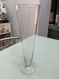 Vaso in vetro alto cm 28
