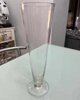 Vaso in vetro alto cm 28