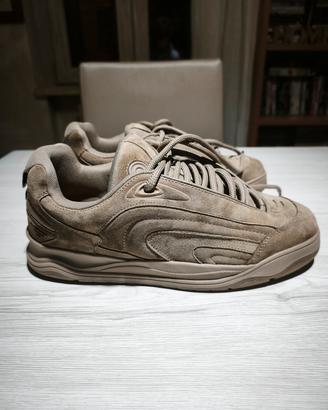 sneakers techno 46 beige in pelle 