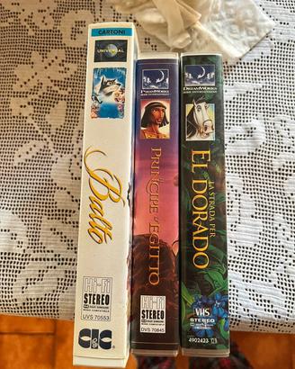 lotto 3 VHS cartoni animati 