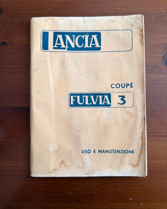 Libretto uso e manutenzione Fulvia 3